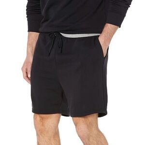Men's Black Casual Drawstring Shorts